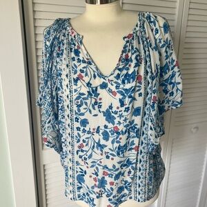 Lovestitch Blue and White Floral Blouse